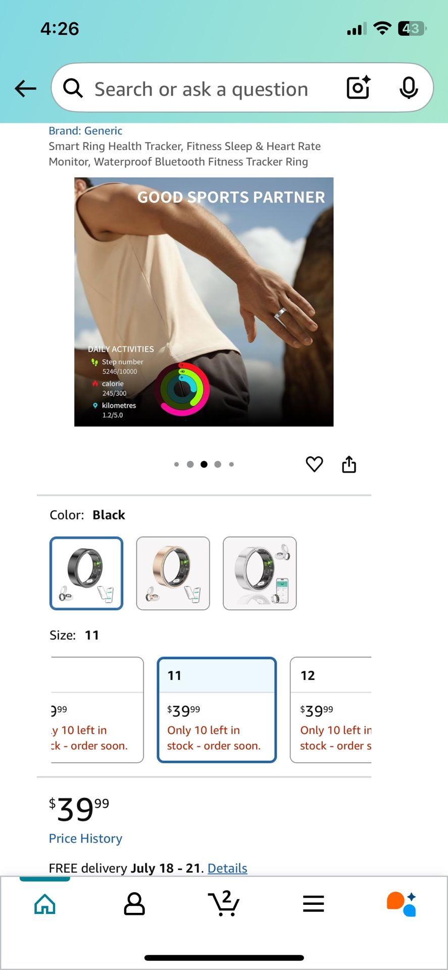 Smart Ring - Size 11