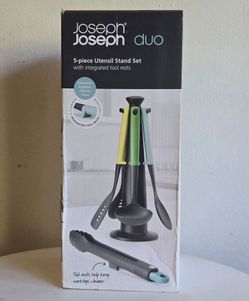 Joseph Joseph Duo 5-piece Cooking Utensil Set with Integrated Tool Rests