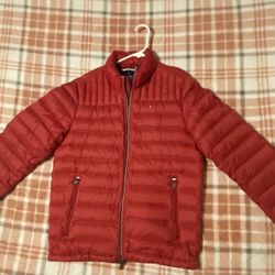 Tommy Hilfiger Mens Red Packable Puffer Jacket (Small) 