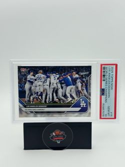 2025 TOPPS NOW LOS ANGELES DODGERS #15 WORLD SERIES CHAMPIONS PSA 10