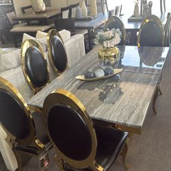 Marble table and chairs