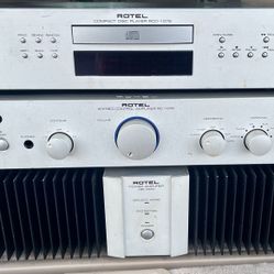 Rotel RB-1070 power amplifier Silver Set CD & Stereo