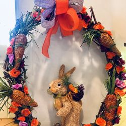 Adorable Handmade Easter Bunny Wreath