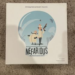 Nefarious Strategy Board Game Excellent Condition - OPEN TO TRADES