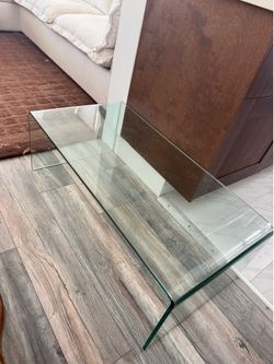 Glass Waterfall Coffee Table