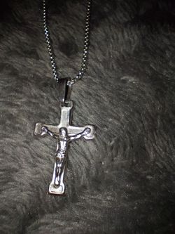 Sterling Silver Crucifix Cross Pendant Necklace