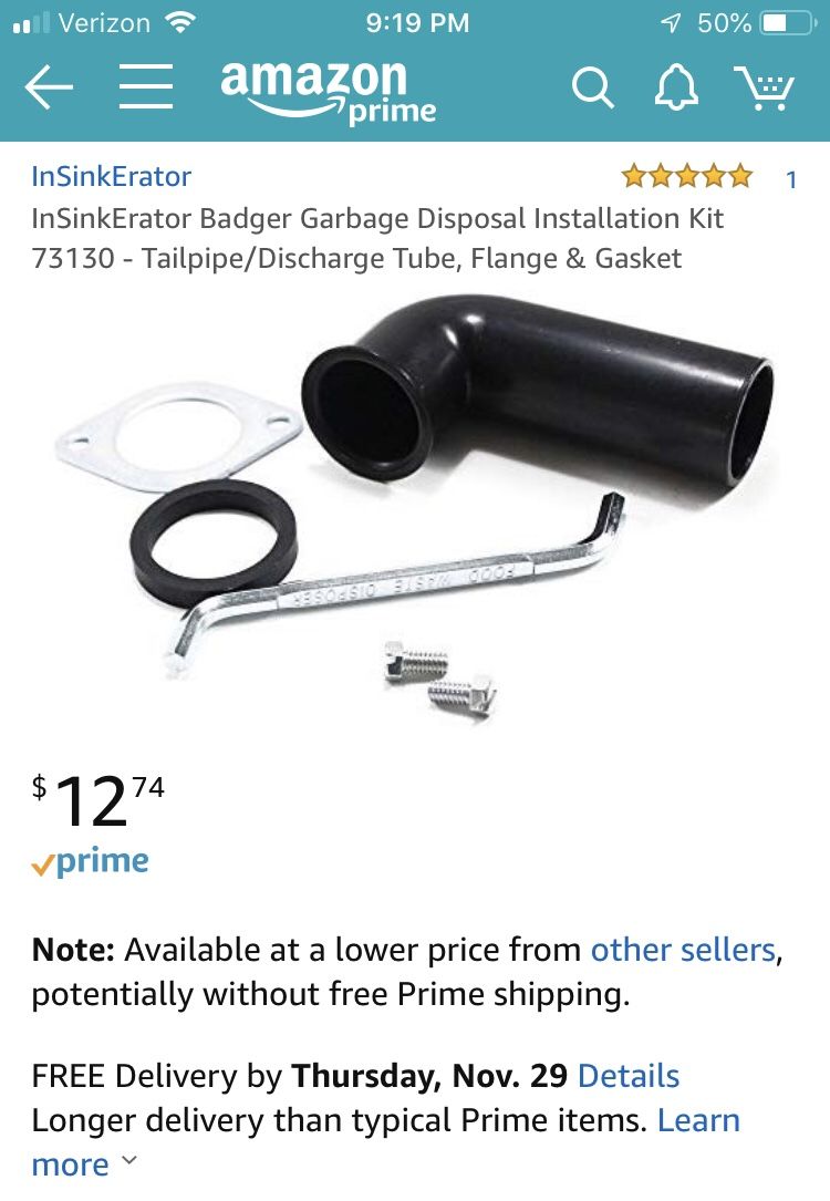 Low price, good service Badger Garbage Disposal Installation Kit 73130