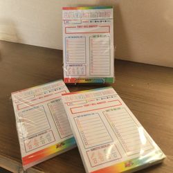 Bargain Blast! Notepad Planner Quartz & Rainbows- 120 Sheets Each (3 Pads) Fun Edgy 