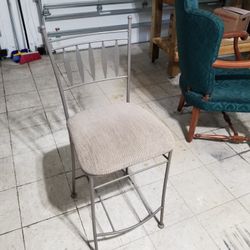 Metal bar height chair. 