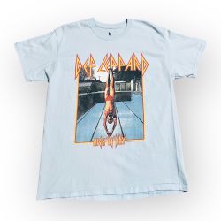 Def Leppard Shirt Large Blue High N Dry Tour 1981 Concert NWOT