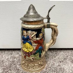 Vintage KW German Working Musical Hand Painted Beer Stein Toyo Japan