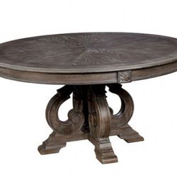 60” Rustic Natural Tone Dining Table Only Brand New In Box
