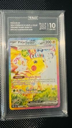 Pikachu EX TAG Graded 10 Gem Mint Pokémon Card