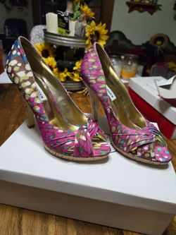 Steve Madden Floral Peep-Toe Heels