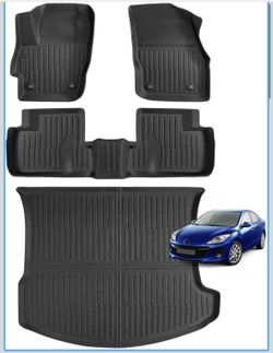 4 Piece Rubber Mat Set 2010-2013 Mazda 3