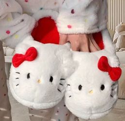 Hello Kitty Furry Slippers