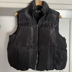 Black Puffer Vest 