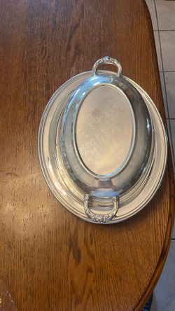 Silver plated serving dish
