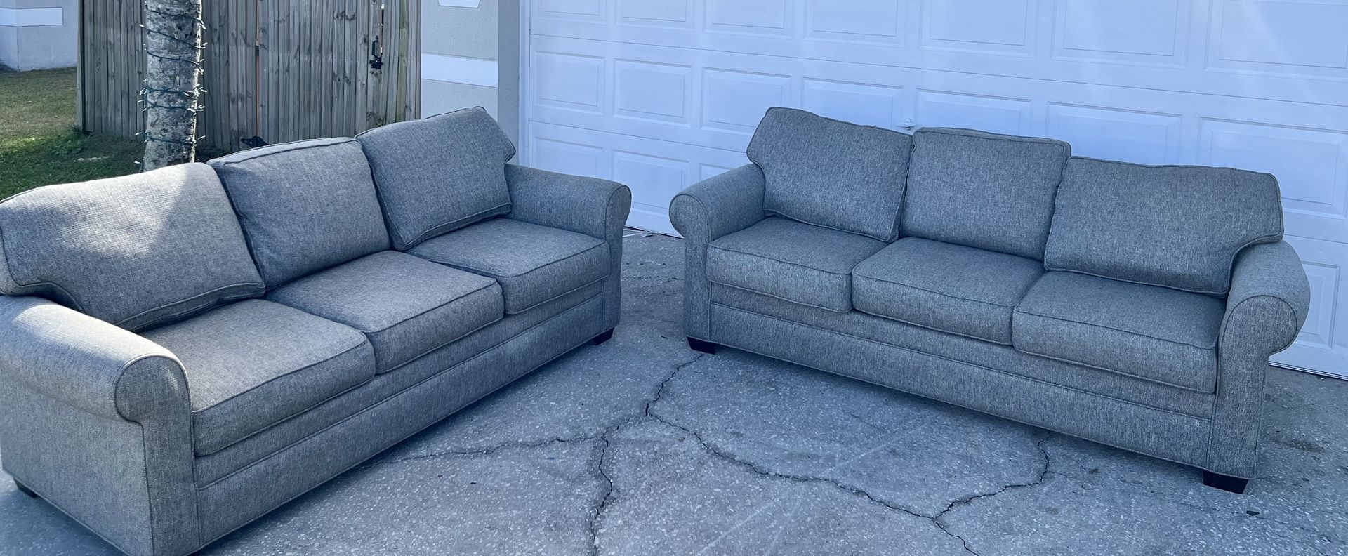 Ashley Furniture Grey 2 piece couch with sealy mattress included