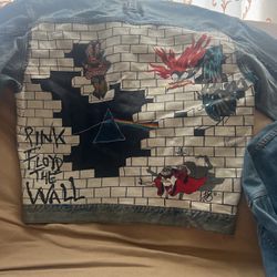 Pink Floyd The Wall Jacket  1991 Custom Made X-Large Denim Jacket 