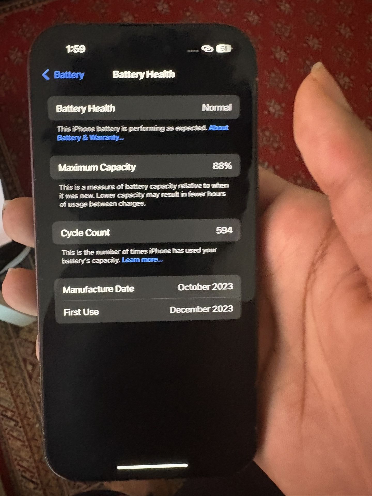 iPhone 15 Black T-MOBILE LOCKED
