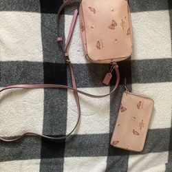 Butterfly coach crossbody mini set