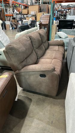 Brown sofa recliner