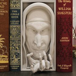 The Nun Book Nook Bookend Fantasy Horror Decor Literature Halloween The Conjuring 