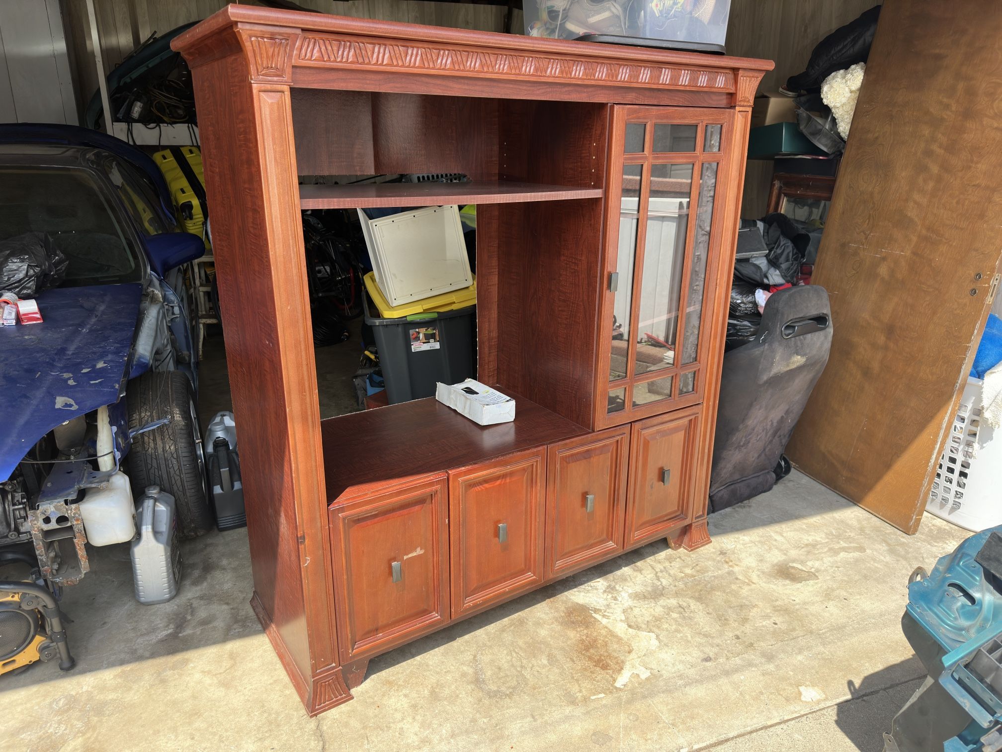 Entertainment Center Shelf Cabinet 