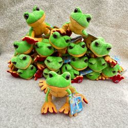 LOT OF 17 Brand New Webkinz Tree Frog Plush Ganz NWT - ALL CODES UNUSED SEALED