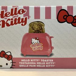 Hello Kitty 2 Slice Toaster, Pink, Adjustable Browning, Toast Image on Bread