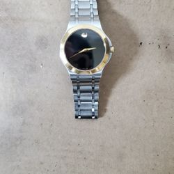 Vintage Movado Museum Watch 2 Tone Quartz Sapphire Crystal. New Japanes Battery.