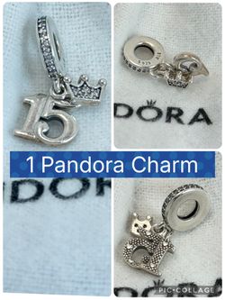 1 Pandora 15th Birthday Tiara Crown Dangle Charm