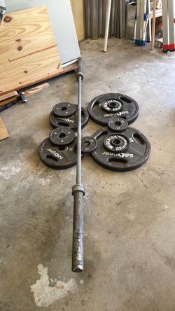 ~170 lbs weights with bar make an offer