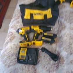 DEWALT HAMER DRILL DCD 778 AND  IMPACT 