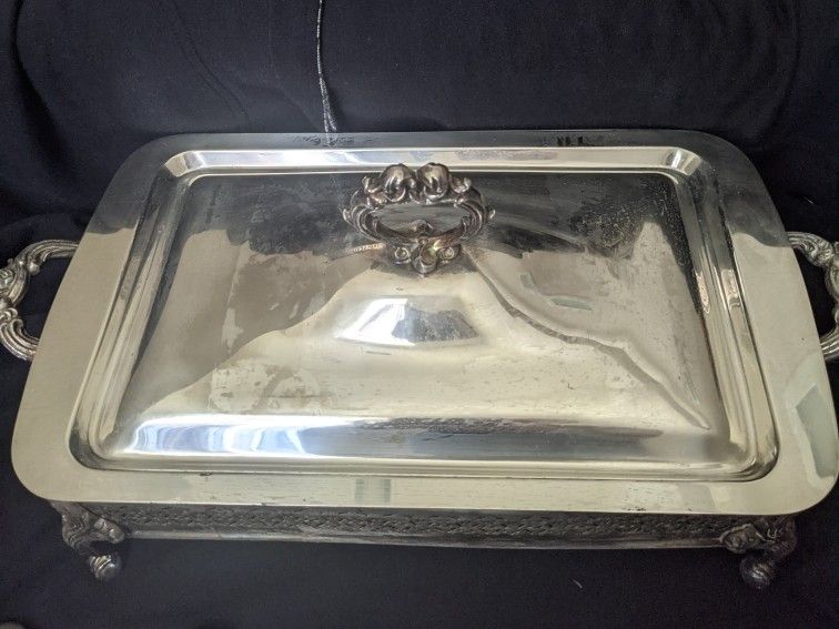 Vintage Food Warmer Tray 2 Liter Casserole Dish Not Included Chafing Dish