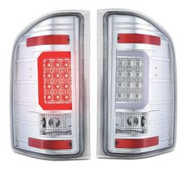  Chevy Silverado 07-13 Chrome Clear 3D LED Taillights  Luces traseras LED 3D cromadas y transparentes para Chevy Silverado 2007-2013