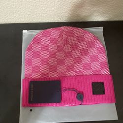Pink “Louis Vuitton” Beanie 