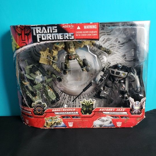 Vintage 2007 Transformers with EXCLUSIVE POSTER Jazz BRAWL Bonecrusher