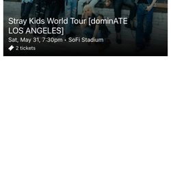 STRAY KIDS WORLD TOUR LOS ANGELES TICKETS