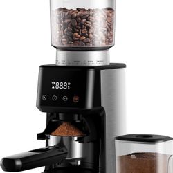 SHARDOR Conical Burr Espresso Coffee Grinder Electric with Precision Timer 2.0, Touchscreen Adjustable Burr Mill with 51 Precise Settings for Home Use