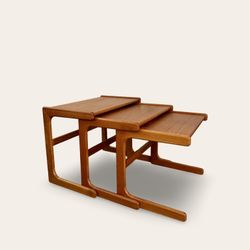 Vintage 1960s MCM Set of 3 Nesting Tables by Salin Nyborg Møbler