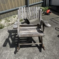 Rustic Wood Rocking Chair