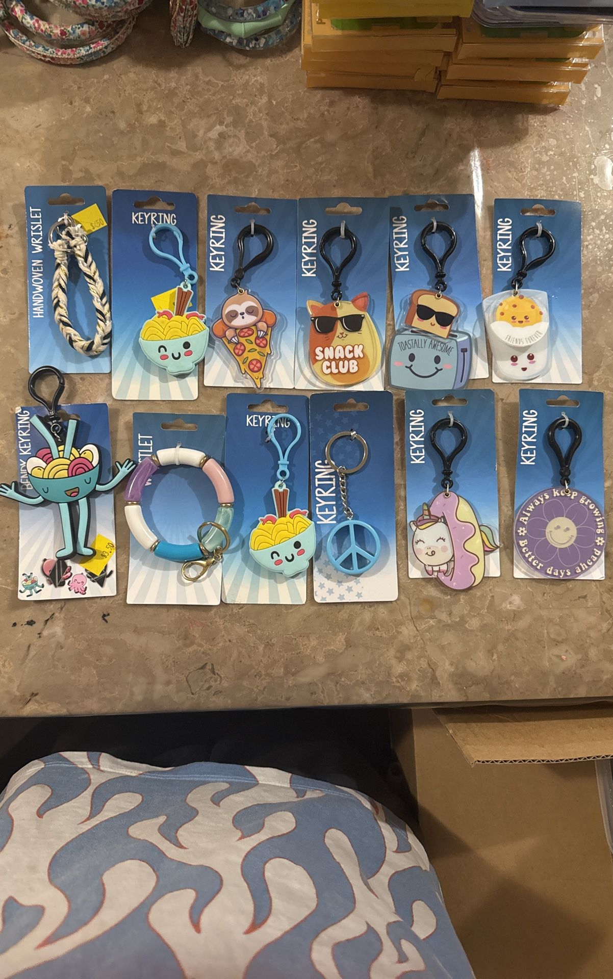Keychains, Car Charms, Bracelets, And Snap Wristlets