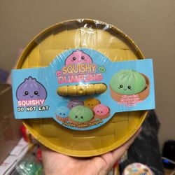 Squishy Dumpling Toy in Basket