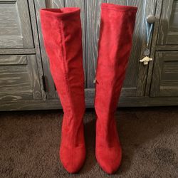 Red Knee High Jessica Simpson Boots