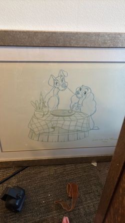 Vintage Sketch of Lady and the Tramp 1955