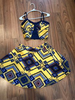 Crop top and skirt