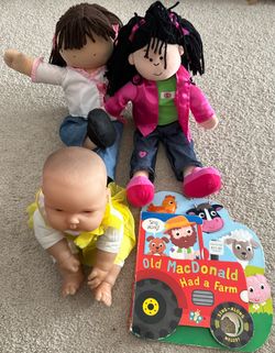Free if buy something ! Toddler Toy Bundle - Pottery Barn Kids Doll, Language Littles Talking Doll & More