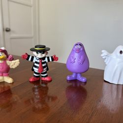 McDonald’s Hamburgler, Grimace Ghost and Birdie Happy Meal Toys Kids Figures Cake Toppers